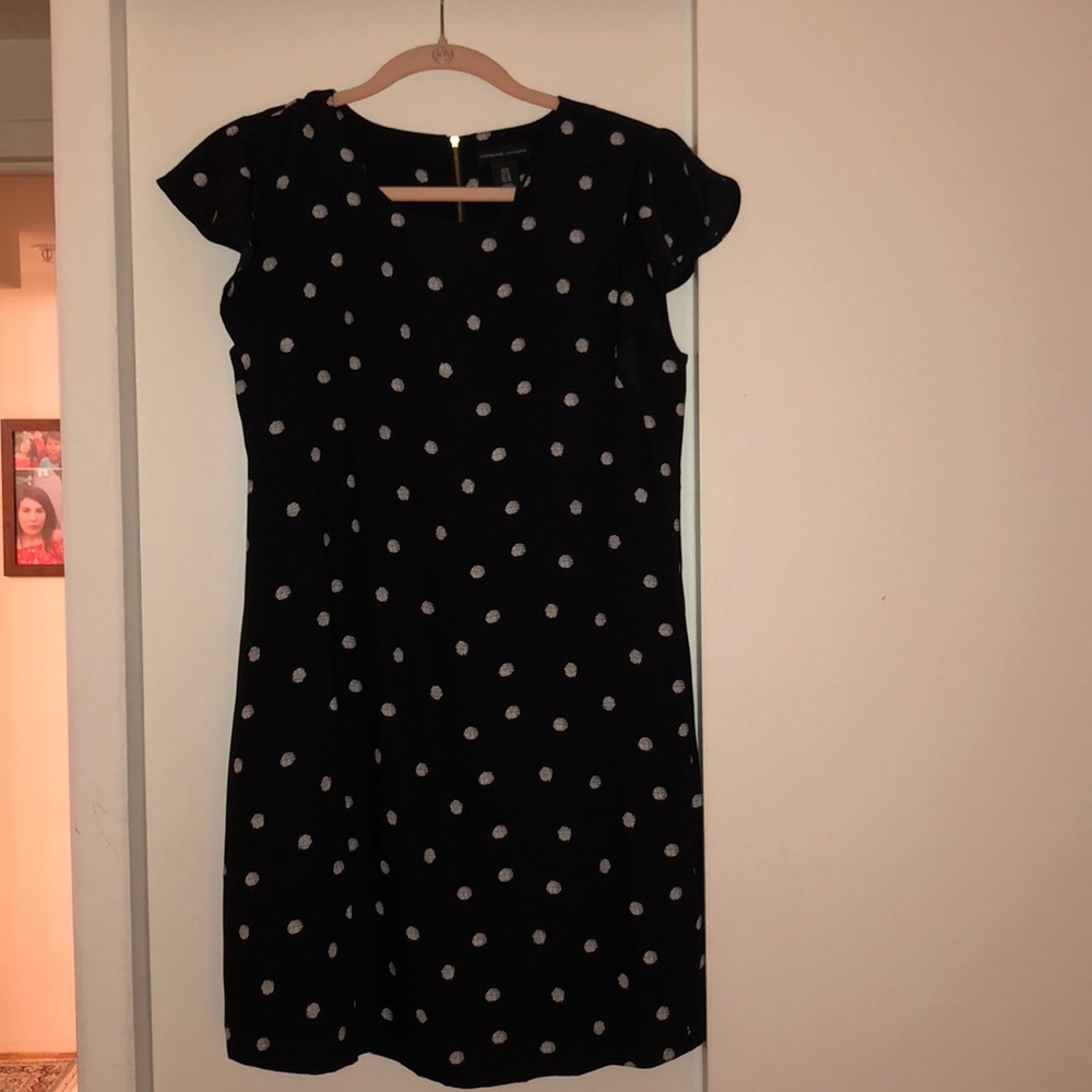 Adrienne Vittadini Polka- Dot Shift Dress